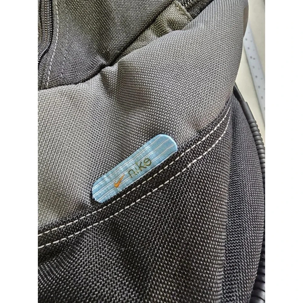 Nike Unisex Gray‎ Black Blue Nylon Backpack 2008 Gymbag Sports
